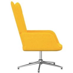 ASUPERMALL Chaise De Relaxation Jaune Moutarde Tissu -Pas Cher Fauteuil Magasin 46889671 3