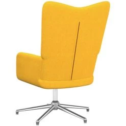 ASUPERMALL Chaise De Relaxation Jaune Moutarde Tissu -Pas Cher Fauteuil Magasin 46889671 4