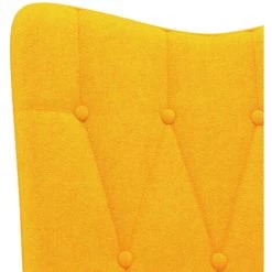 ASUPERMALL Chaise De Relaxation Jaune Moutarde Tissu -Pas Cher Fauteuil Magasin 46889671 5