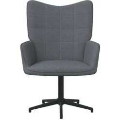 ASUPERMALL Chaise De Relaxation Avec Tabouret Gris Fonce Tissu -Pas Cher Fauteuil Magasin 46889691 3