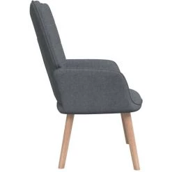 ASUPERMALL Chaise De Relaxation 62x68,5x96 Cm Gris Fonce Tissu -Pas Cher Fauteuil Magasin 46889715 3