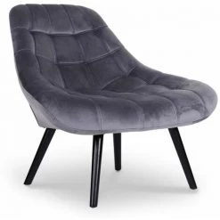 Paris Prix - Lot De 2 Fauteuils En Velours "johan" 102cm Gris -Pas Cher Fauteuil Magasin 47033464 3