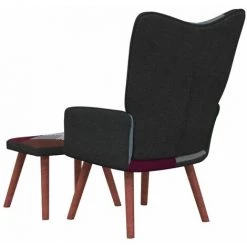 Chaise De Relaxation Patchwork Tissu Avec Repose-pied VidaXL -Pas Cher Fauteuil Magasin 47154806 3