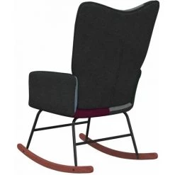 Chaise à Bascule Patchwork Tissu VidaXL -Pas Cher Fauteuil Magasin 47154815 4