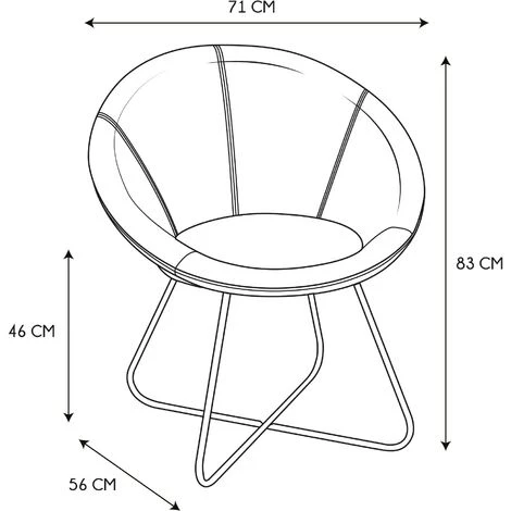 THE HOME DECO FACTORY Fauteuil En Métal Et Assise Imitation Fourrure Aurea Blanc - Blanc 4 THE HOME DECO FACTORY Fauteuil En Métal Et Assise Imitation Fourrure Aurea Blanc - Blanc – Image 2