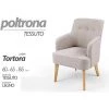 ARGONAUTA Fauteuil En Tissu Pour Chambre Salon Pieds Bois Cm 60 X 65 X 85 H Gris Tourterelle