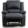 LES TENDANCES Fauteuil Relaxation Manuel Simili Cuir Noir Confort -Pas Cher Fauteuil Magasin 47594899 1