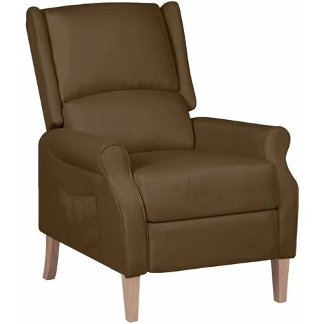 Fauteuil Inclinable Tissu Marron VidaXL 3 Fauteuil Inclinable Tissu Marron VidaXL