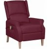 Fauteuil De Massage Inclinable Tissu Violet VidaXL 1 Fauteuil De Massage Inclinable Tissu Violet VidaXL -Pas Cher Fauteuil Magasin 47737936 1