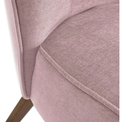LOLA HOME Fauteuil Chenille Mauve Et Bois 59x66x75 Cm 4 LOLA HOME Fauteuil Chenille Mauve Et Bois 59x66x75 Cm – Image 2