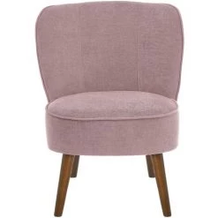 LOLA HOME Fauteuil Chenille Mauve Et Bois 59x66x75 Cm 9 LOLA HOME Fauteuil Chenille Mauve Et Bois 59x66x75 Cm -Pas Cher Fauteuil Magasin 47740630 3