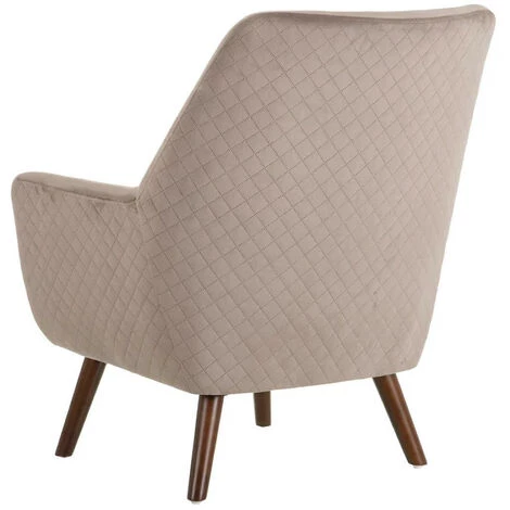 NATACHA.B Fauteuil Vintage Taupe Velours Jade 4 NATACHA.B Fauteuil Vintage Taupe Velours Jade – Image 2