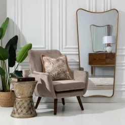 NATACHA.B Fauteuil Vintage Taupe Velours Jade 9 NATACHA.B Fauteuil Vintage Taupe Velours Jade -Pas Cher Fauteuil Magasin 47747362 3