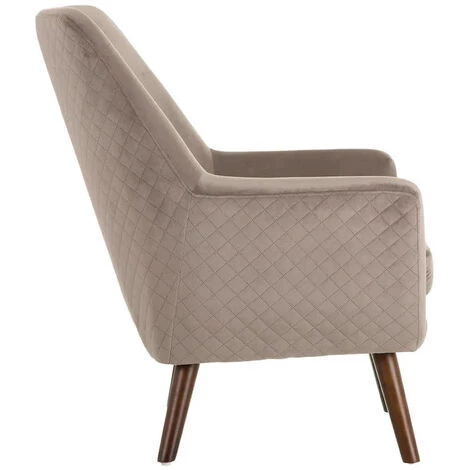 NATACHA.B Fauteuil Vintage Taupe Velours Jade 7 NATACHA.B Fauteuil Vintage Taupe Velours Jade – Image 5
