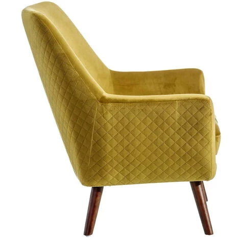 NATACHA.B Fauteuil Vintage Moutarde Velours Jade 7 NATACHA.B Fauteuil Vintage Moutarde Velours Jade – Image 5