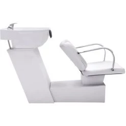 VidaXL Chaise De Salon Avec Lavabo Blanc 137x59x82 Cm Similicuir - Blanc 9 VidaXL Chaise De Salon Avec Lavabo Blanc 137x59x82 Cm Similicuir - Blanc -Pas Cher Fauteuil Magasin 47852134 3