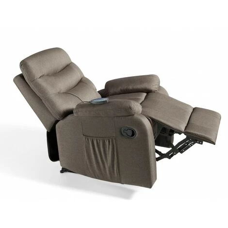 ECO-DE Fauteuil De Massage ECODE Imperial Relaxation Rembourré En Tissu ECO-8500 Marron 4 ECO-DE Fauteuil De Massage ECODE Imperial Relaxation Rembourré En Tissu ECO-8500 Marron – Image 2