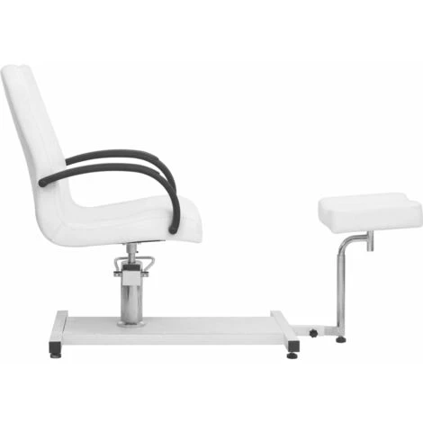 VidaXL Fauteuil De Massage Et Repose-pied Blanc 127x60x98cm Similicuir - Blanc 5 VidaXL Fauteuil De Massage Et Repose-pied Blanc 127x60x98cm Similicuir - Blanc – Image 3