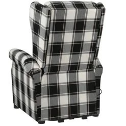 VidaXL Fauteuil Inclinable Tissu Marron Et Blanc - Brun -Pas Cher Fauteuil Magasin 48213201 5