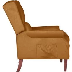 Fauteuil Inclinable Velours Marron VidaXL -Pas Cher Fauteuil Magasin 48534477 4