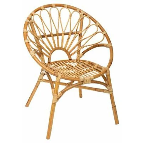 ATMOSPHERA, CRATEUR D'INTRIEUR Fauteuil En Rotin "Idylle Folk" 84cm Naturel 3 ATMOSPHERA, CRATEUR D'INTRIEUR Fauteuil En Rotin "Idylle Folk" 84cm Naturel