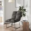 VidaXL Chaise De Détente Avec Cadre En Métal Gris Foncé Velours - Gris 1 VidaXL Chaise De Détente Avec Cadre En Métal Gris Foncé Velours - Gris -Pas Cher Fauteuil Magasin 48831054 1