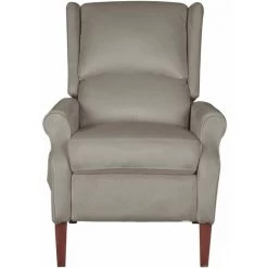 Fauteuil De Massage Inclinable Gris Clair Velours VidaXL -Pas Cher Fauteuil Magasin 48883022 4