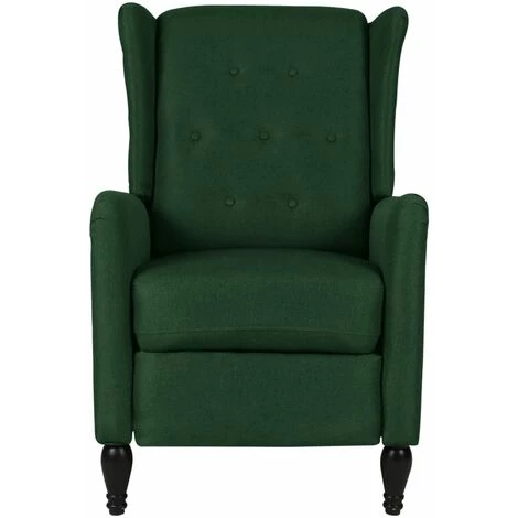 Fauteuil Inclinable Tissu Vert Foncé VidaXL 4 Fauteuil Inclinable Tissu Vert Foncé VidaXL – Image 2
