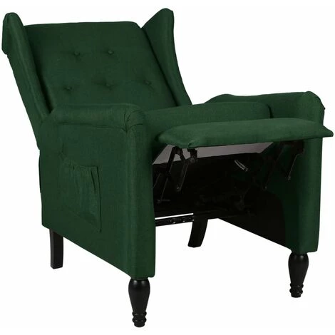 Fauteuil Inclinable Tissu Vert Foncé VidaXL 7 Fauteuil Inclinable Tissu Vert Foncé VidaXL – Image 5