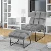 COSTWAY Fauteuil De Massage Avec Repose-pieds, Canapé De Massage Électrique En Velours Avec 5 Modes Gris