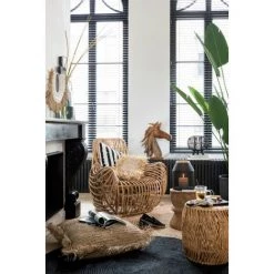 HELLIN Fauteuil En Rotin Naturel - LOTUS - Beige -Pas Cher Fauteuil Magasin 49302703 3