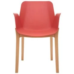 Fauteuil "alby" En Plastique & Bois Atmosphera - Terracotta - Terracotta -Pas Cher Fauteuil Magasin 49306154 4