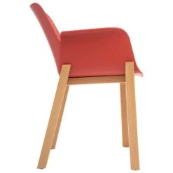 Fauteuil "alby" En Plastique & Bois Atmosphera - Terracotta - Terracotta -Pas Cher Fauteuil Magasin 49306154 5