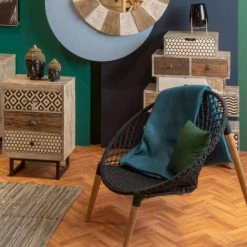 Fauteuil Fil Pieds En Bois De Manguiers Atmosphera - Noir - Noir 10 Fauteuil Fil Pieds En Bois De Manguiers Atmosphera - Noir - Noir -Pas Cher Fauteuil Magasin 49306305 4