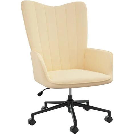 Chaise De Relaxation Velours Blanc Crème VidaXL 3 Chaise De Relaxation Velours Blanc Crème VidaXL