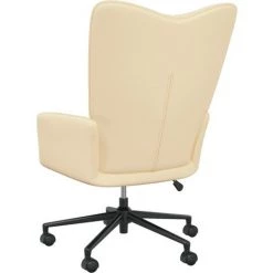 Chaise De Relaxation Velours Blanc Crème VidaXL 10 Chaise De Relaxation Velours Blanc Crème VidaXL -Pas Cher Fauteuil Magasin 49474106 4