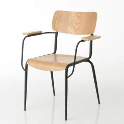 Amadeus - Fauteuil Bois Naturel écolier - Marron