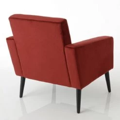 Amadeus - Fauteuil Armand Velours Rouge - Rouge -Pas Cher Fauteuil Magasin 49513576 3