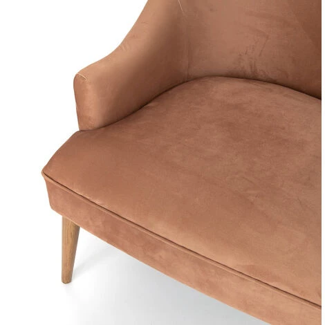 Amadeus - Fauteuil Mike En Velours Rose - Rose 4 Amadeus - Fauteuil Mike En Velours Rose - Rose – Image 2