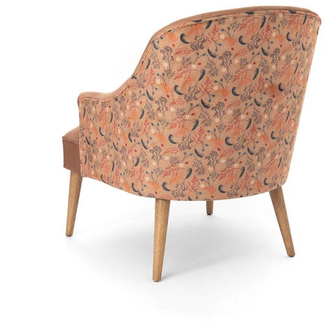 Amadeus - Fauteuil Mike En Velours Rose - Rose 6 Amadeus - Fauteuil Mike En Velours Rose - Rose – Image 4