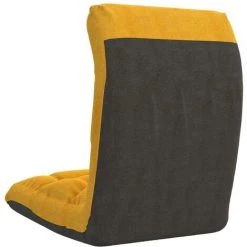 VidaXL Chaise Pliable De Sol Jaune Moutarde Tissu - Jaune -Pas Cher Fauteuil Magasin 49610709 5