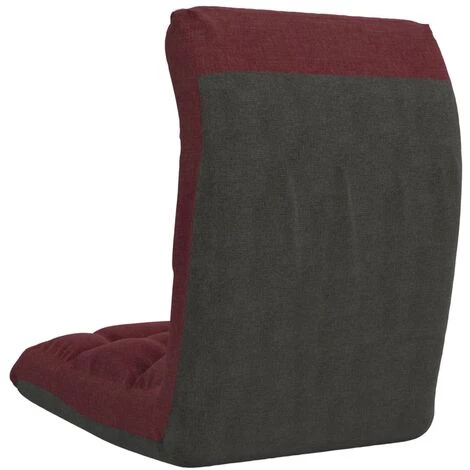 VidaXL Chaise Pliable De Sol Rouge Bordeaux Tissu - Rouge 7 VidaXL Chaise Pliable De Sol Rouge Bordeaux Tissu - Rouge – Image 5