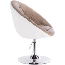 WOLTU Fauteuil De Bar En Similicuir.Tabouret De Bar Avec Accoudoir.Chaise De Loisir Rotatif.hauteur Réglable.Kaki+Blanc -Pas Cher Fauteuil Magasin 49767467 3
