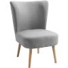NORDLYS Fauteuil De Salon Crapaud Scandinave Avec Pieds Bois Et Tissu Hetre - Gris -Pas Cher Fauteuil Magasin 49818830 1