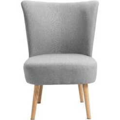 NORDLYS Fauteuil De Salon Crapaud Scandinave Avec Pieds Bois Et Tissu Hetre - Gris -Pas Cher Fauteuil Magasin 49818830 3