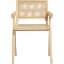 NORDLYS Chaise De Salle A Manger Scandinave En Bois Dossier Rotin Cannage Fresne - Marron -Pas Cher Fauteuil Magasin 49818838 3