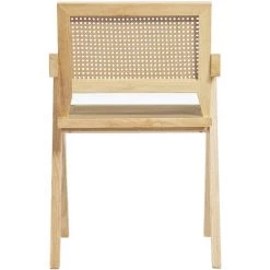 NORDLYS Chaise De Salle A Manger Scandinave En Bois Dossier Rotin Cannage Fresne - Marron -Pas Cher Fauteuil Magasin 49818838 4