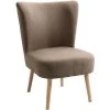 NORDLYS Fauteuil De Salon Crapaud Scandinave Avec Pieds Bois Et Tissu Hetre - Marron -Pas Cher Fauteuil Magasin 49818890 1