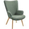 NORDLYS Fauteuil De Salon Scandinave Pieds Bois Laine - Gris 1 NORDLYS Fauteuil De Salon Scandinave Pieds Bois Laine - Gris -Pas Cher Fauteuil Magasin 49818891 1