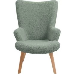 NORDLYS Fauteuil De Salon Scandinave Pieds Bois Laine - Gris 8 NORDLYS Fauteuil De Salon Scandinave Pieds Bois Laine - Gris -Pas Cher Fauteuil Magasin 49818891 3